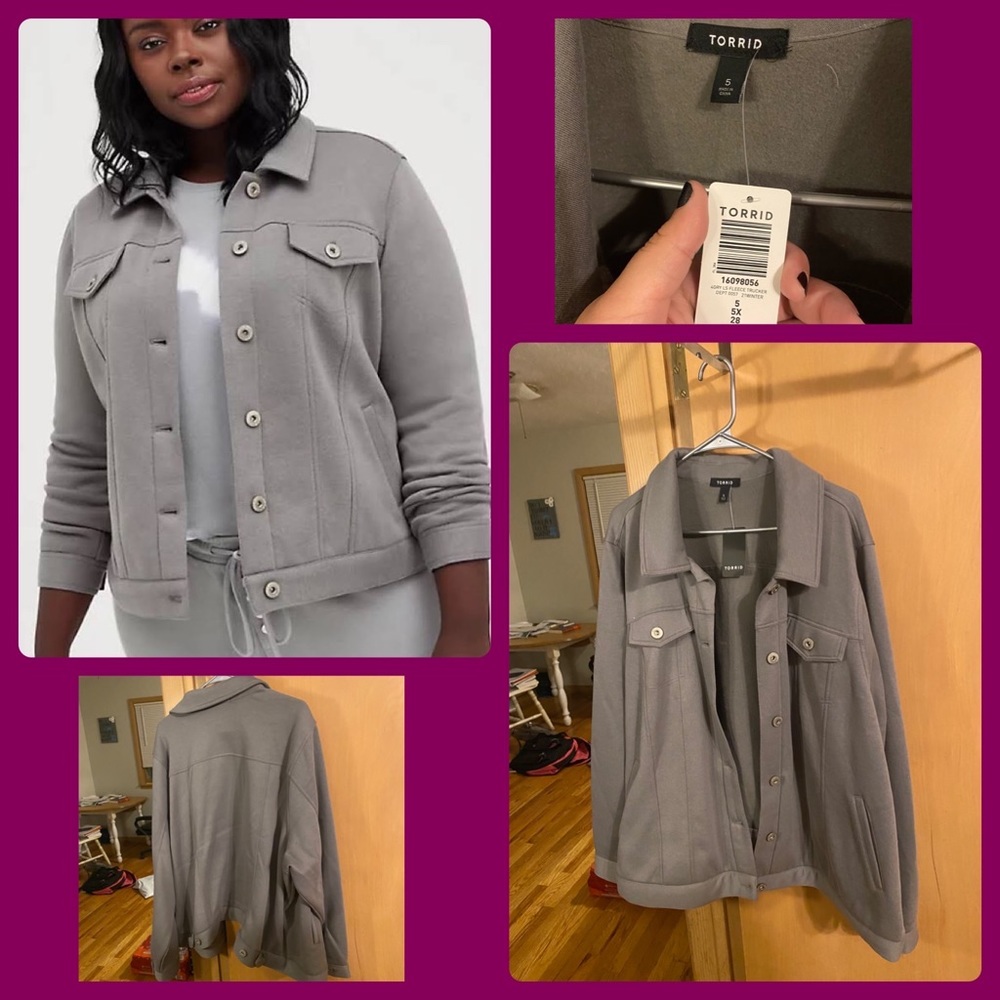 Plus Size Grey Jacket